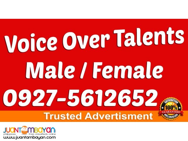 Voice Over Talent Services Male Female VO Talent Pool
