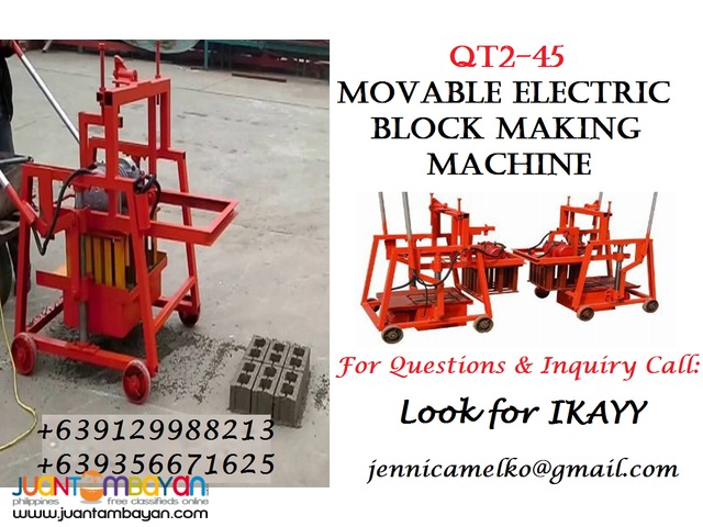 QT2-45 Movable Electric Hollow Block Making Machine