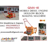 QM4-45 Mobile Diesel Engine Hollow Block Making Machine