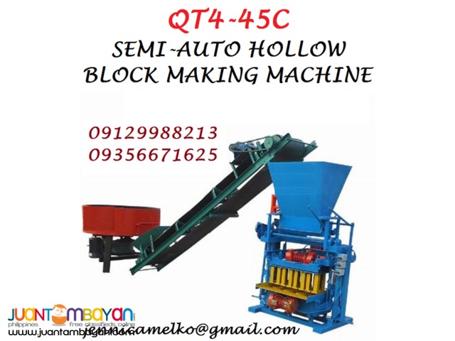 QT4-45C Semi-Automatic Hollow Block Making Machine