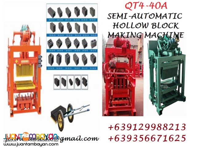 QT4-40A Semi-Automatic Hollow Block Making Machine