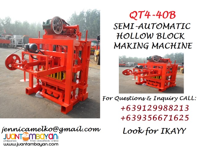 QT4-40B Semi-Automatic Hollow Block Making Machine