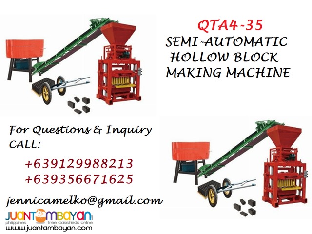 QT4-35 Semi-Automatic Hollow Block Making Machine