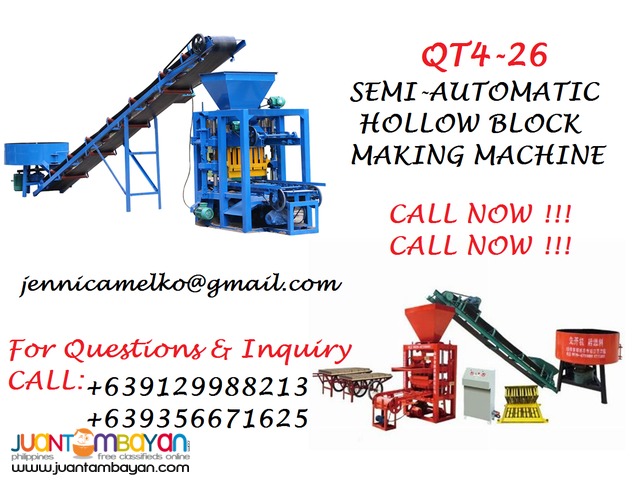 QT4-26 Semi-Automatic Hollow Block Making Machine