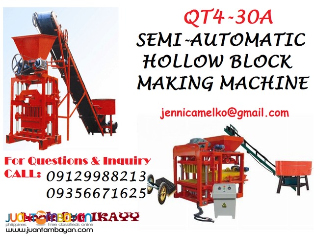 QT4-30A Semi-Automatic Hollow Block Making Machine