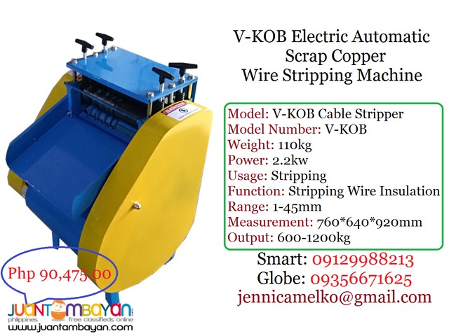 V-KOB Electric Automatic Scrap Copper Wire Stripping Machine