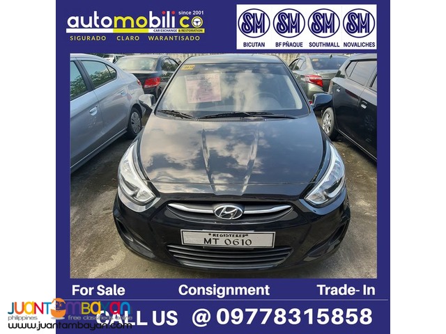 2017 Hyundai Accent A/T Gas Black 11,000 Mileage