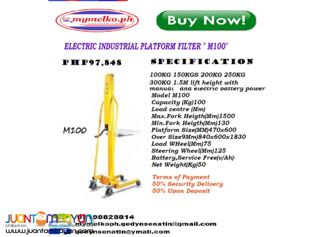 ELECTRIC INDUSTRIAL PLATFORM FILTER