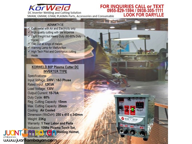 Plasma Cutter Machine Korweld 80P (220V)