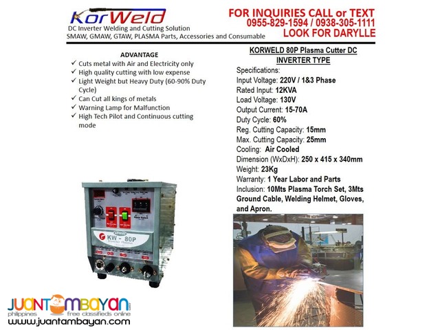 Plasma CUtter Machine Korweld 80P