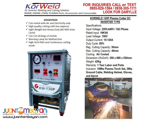 Plasma Cutter Machine Korweld 130P (220V,440V)