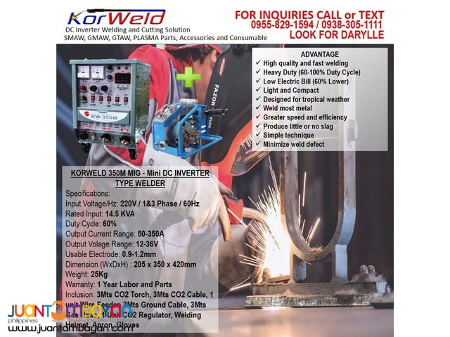 MIG Welding Machine Korweld 350M Mini