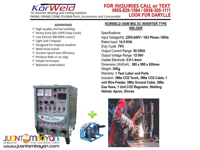 MIG Welding Machine Korweld 350M (220V,440V)