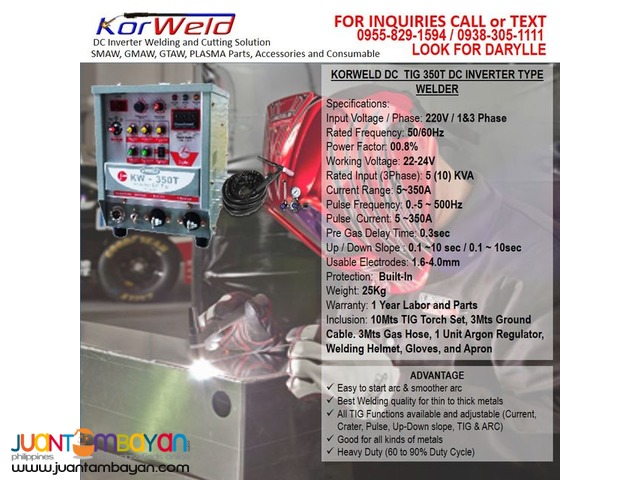 DC TIG Welding Machine Korweld DC TIG350 (220V)