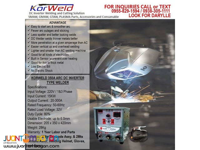 ARC/Stick Welding Machine Korweld 350A (220V)