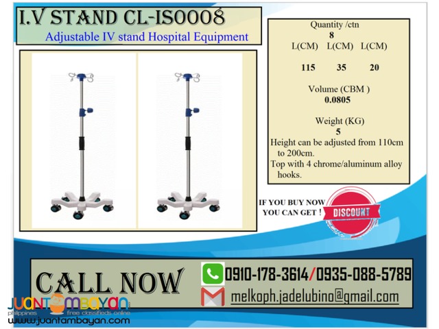 IV STAND HOSPITAL EQUIPMENT MODEL CL-IS0008