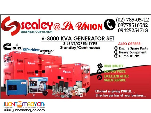 6KVA - 3000KVA Generator