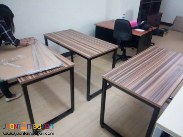 Customized Table (Metal Legs) Light Gray Color 