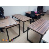 Customized Table (Metal Legs) Light Gray Color 
