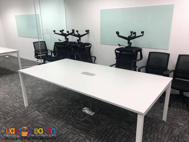 Customized Table (Metal Legs) Light Gray Color 