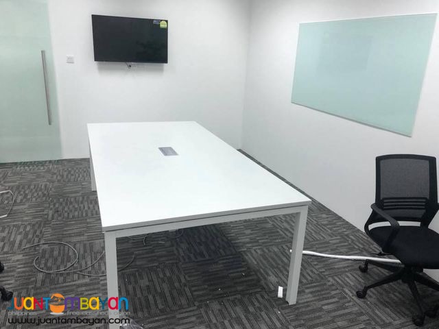 Customized Table (Metal Legs) Light Gray Color 