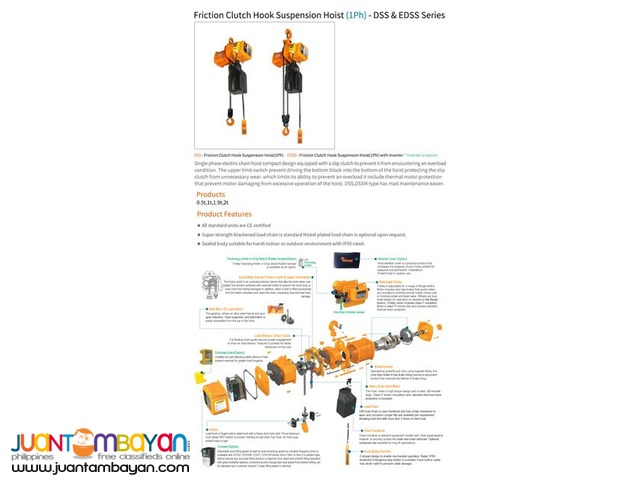 DAESAN ELECTRIC HOIST DSS & DSSM SERIES (MADE  IN KOREA