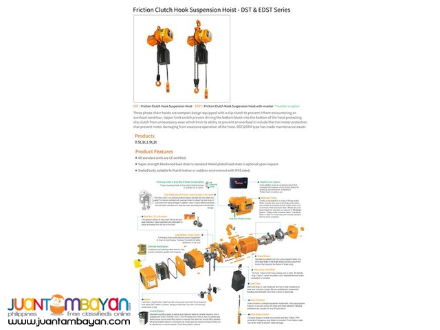 DAESAN ELECTRIC HOIST DST  & DSTM SERIES (MADE IN KOREA)