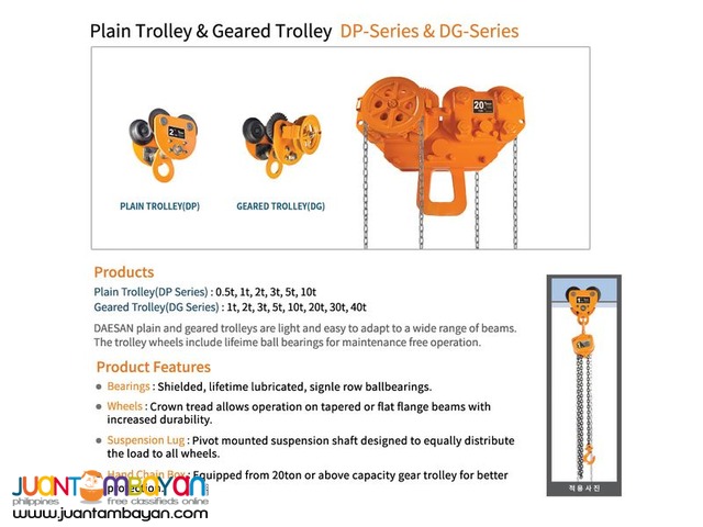 DAESAN GEARED TROLLEY (MADE IN KOREA)