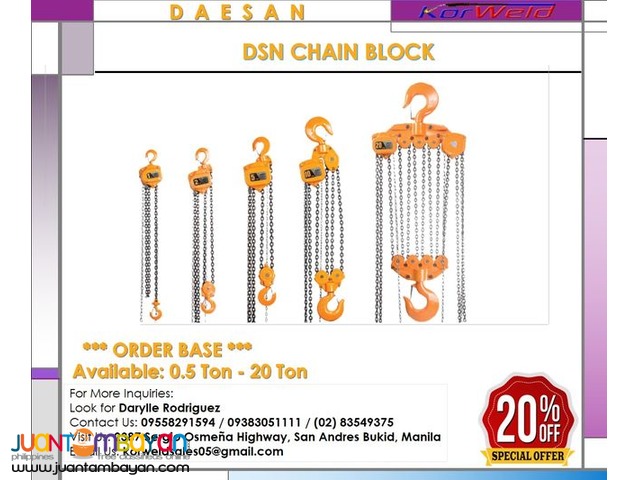 DAESAN CHAIN BLOCK (MADE IN KOREA)