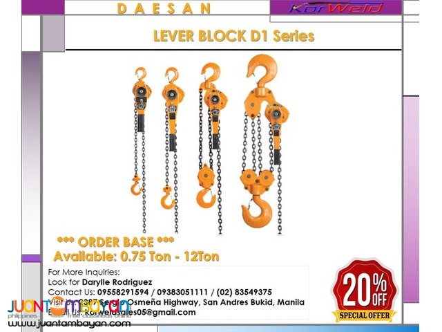 DAESAN LEVER  BLOCK D1 TYPE (MADE IN KOREA)