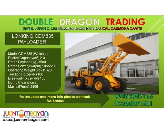 LONKING CDM835 WHEEL LOADER / PAYLOADER