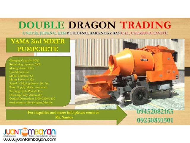 YAMA 2 In 1 MIXER AND CONCRETE PUMP