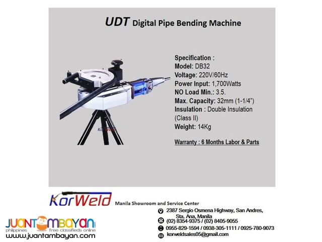 UDT DIGITAL PIPE BENDER DB-32 (1-1/4