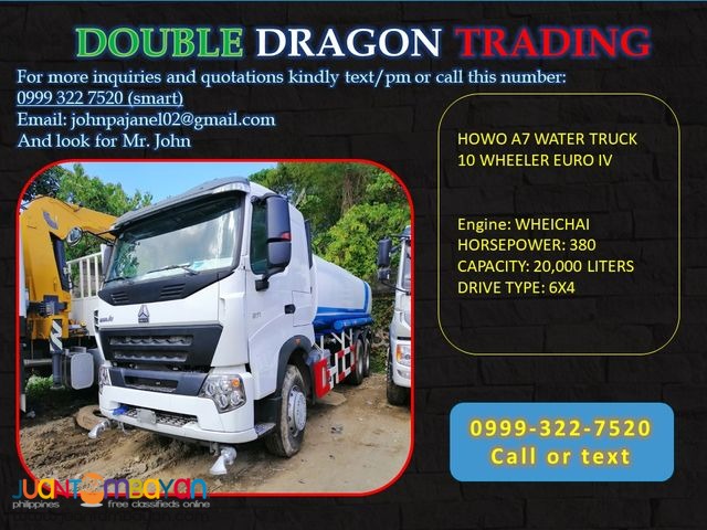 HOWO WATER TANKER FOR SALE!