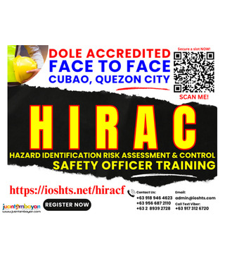 Face To Face HIRAC Training Training for Safety Officers DOLE Training