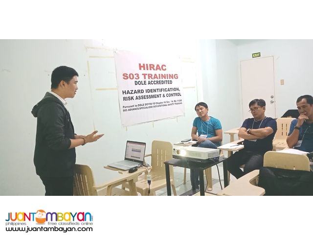 HIRAC Training Face To Face for Safety Officer DOLE Training