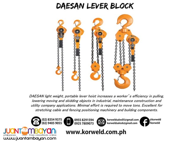 Lever Block 2 Ton D1 Type (Made In Korea)
