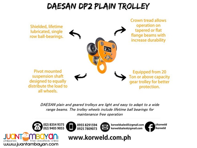 Plain Trolley 2 Ton (Made in Korea)