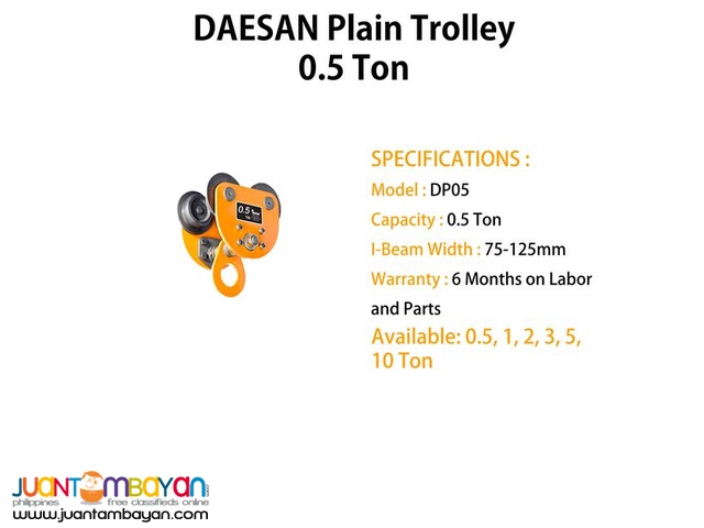 Plain Trolley 0.5 Ton (Made In Korea)