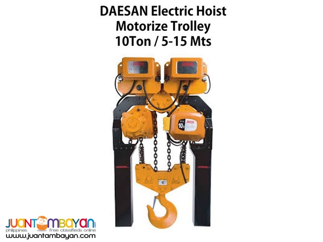 Electric Hoist 10 Ton Motorize Trolley (Made In Korea)