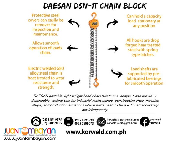 Chain Block 1 Ton (Made In Korea)