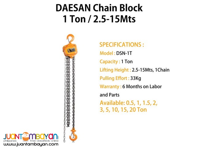 Chain Block 1 Ton (Made In Korea)