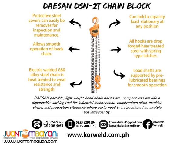 Chain Block 2 Ton (Made In Korea)
