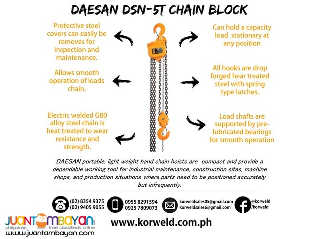 Chain Block 5 Ton (Made In Korea)