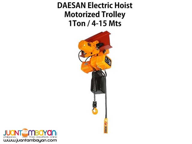 Electric Hoist 1 Ton Motorize Trolley (Made in Korea)