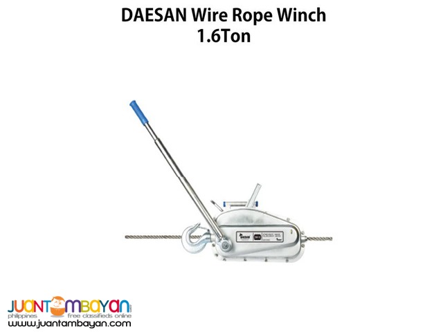 Wire Rope Winch 1.6 Ton (Made In Korea)