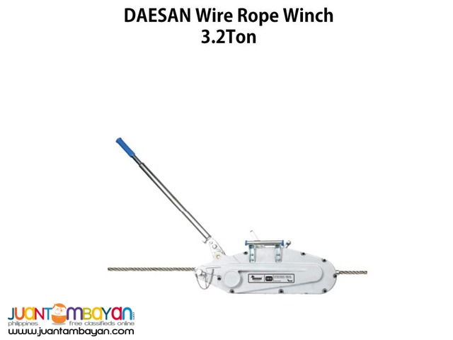 Wire Rope Winch 3.2 Ton (Made In Korea)