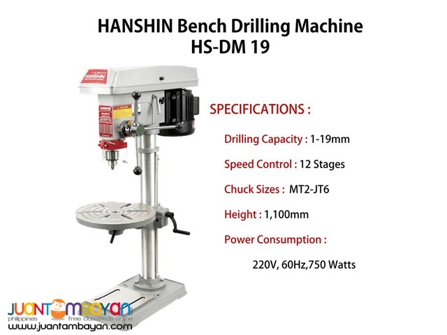 Bench Drilling Machine 1-19mm / 12 Stages