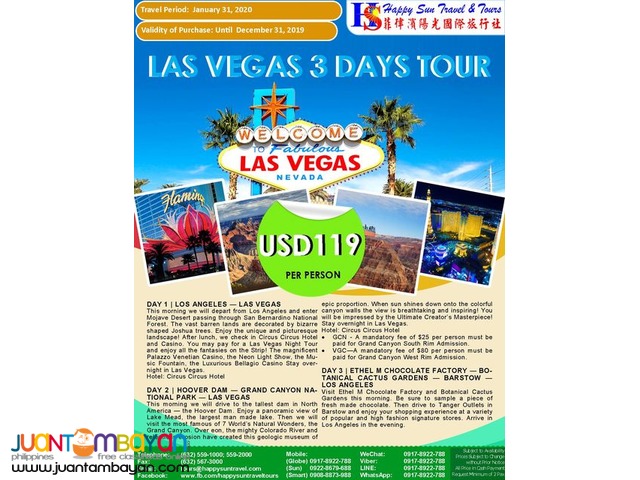 3D2N Las Vegas Free and Easy Package 3D2N Las Vegas Free and Easy Package