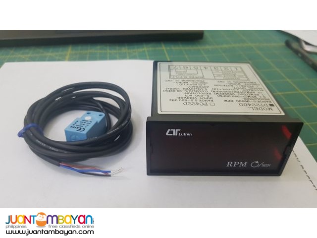 Panel Tachometer, RPM Meter, Speed Meter with Inductive Sensor